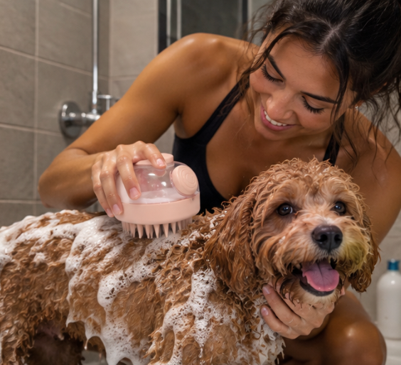 WagClub™ 2-in-1 Silicone Pet Bath Brush & Shampoo Dispenser