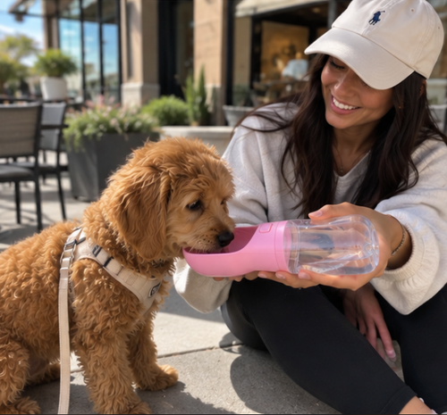 WagClub™ Portable Pet Water Bottle | Travel Bowl