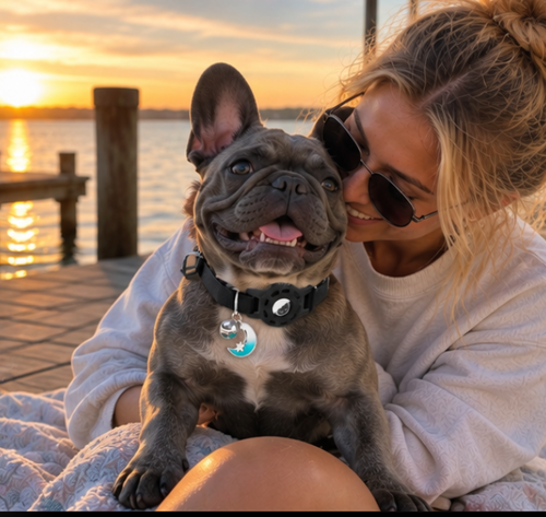 WagClub™ AirTag-Compatible Pet Collar | Secure Holder + Bell