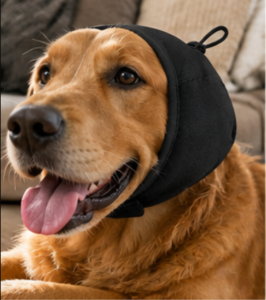 WagClub™ Adjustable Calming Ear Wrap for Dogs | Soft Noise-Reducing Hood