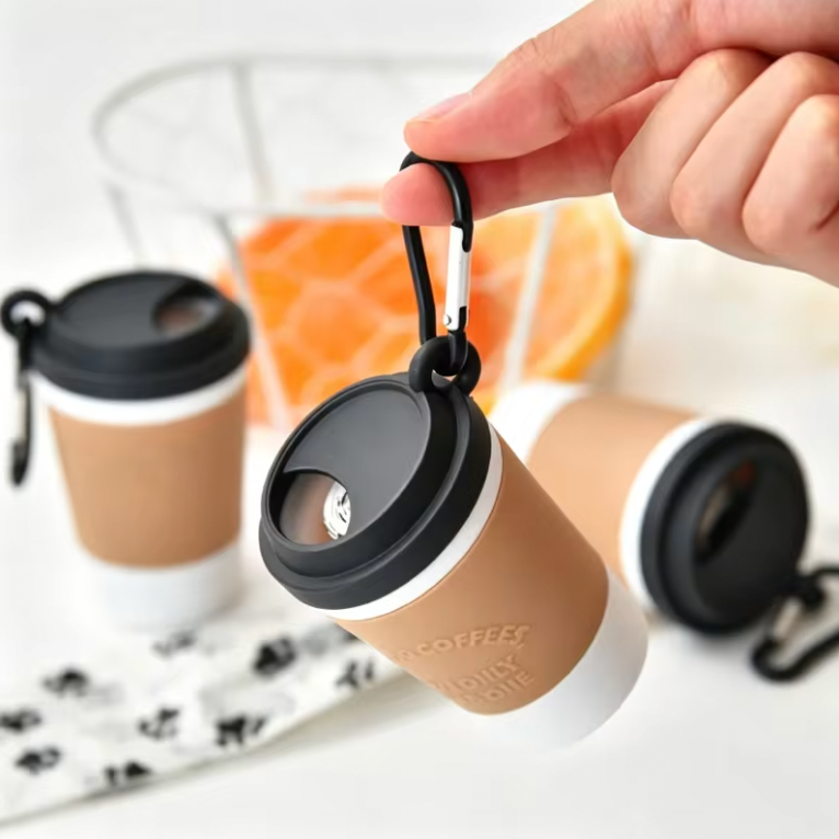 WagClub™ Coffee Cup Dog Poop Bag Dispenser | Cute Clip-On Waste Bag Holder