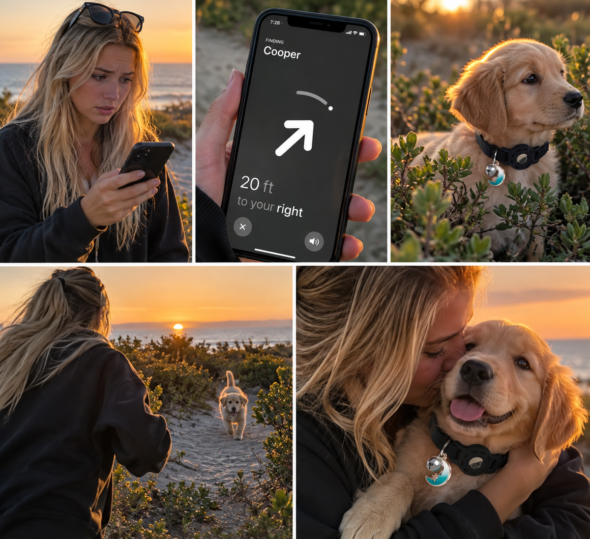 WagClub™ AirTag-Compatible Pet Collar | Secure Holder + Bell